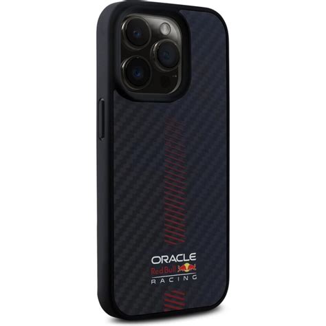 Oracle Red Bull Racing Калъф Carbon Powerbar с MagSafe за iPhone 15 Pro