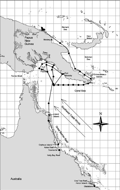 Map Of The Study Area Showing Cruise Track Where Seawater Samples Were