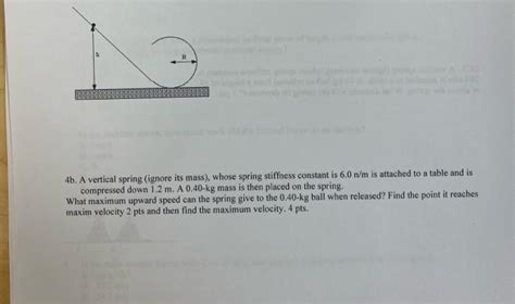 Solved B A Vertical Spring Ignore Its Mass Whose Spring Chegg