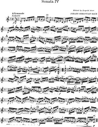 Partita No 2 In D Minor BWV 1004 Johann Sebastian Bach Free Violin