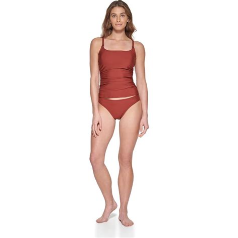 DKNY Womens Standard Mid Rise Full Coverage Bikini Bottom Bathing Suit