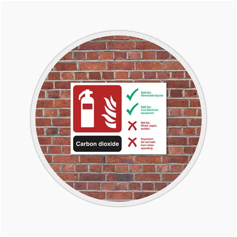 Fire Safety Signs Carbon Dioxide Extinguisher Instructions Ssuk