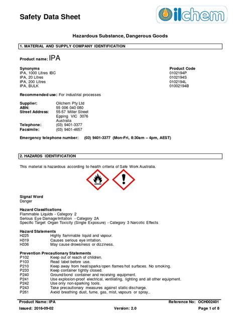 Safety Data Sheet Hazardous Substance Dangerous Goods Pdf Dangerous Goods Toxicity