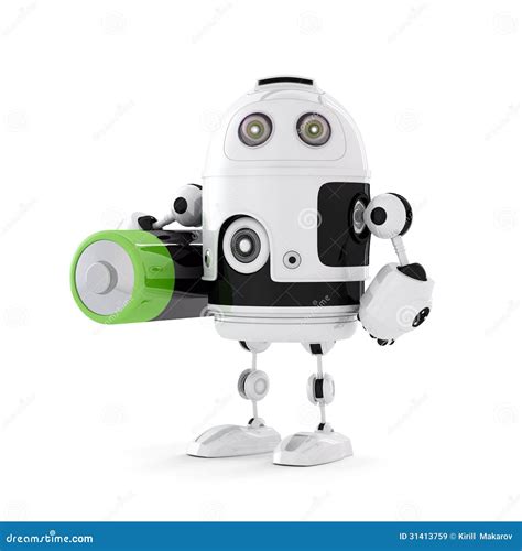 Robot With Battery Royalty Free Stock Images - Image: 31413759