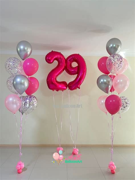 Number 29 With Helium Balloons (Design Code:HB02) - A&E BalloonArt