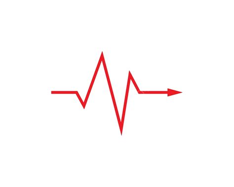 Heart Beat Line Vector Illustration Graph Diagnosis Vector