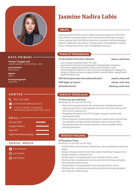 Buat Curriculum Vitae Cv Online Suratplus