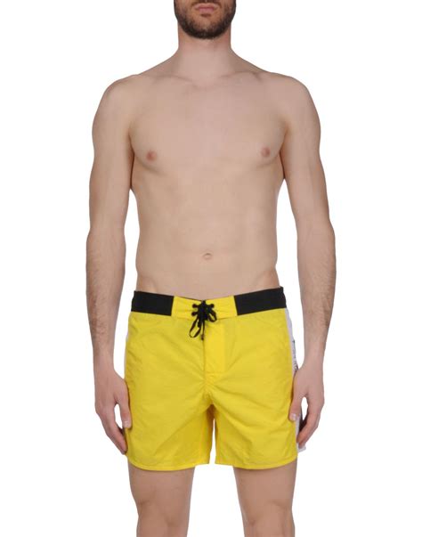 Lyst Ea7 Swim Trunks In Yellow For Men