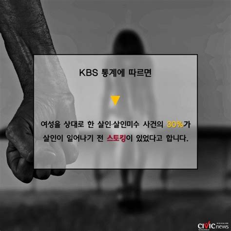 카드뉴스 죽음의 신호 스토킹 범죄 처벌은 고작 벌금 8만원 Civicnews시빅뉴스