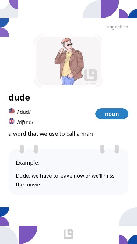 Definition And Meaning Of Dude Langeek