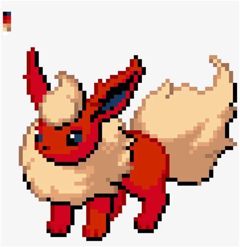 Cute Flareon Pixel Art Grid - Pixel Art Grid Gallery