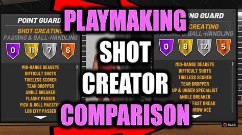 6 3 PLAYMAKING SHOT CREATOR RATINGS NO HALL OF FAME BADGES SG Vs PG