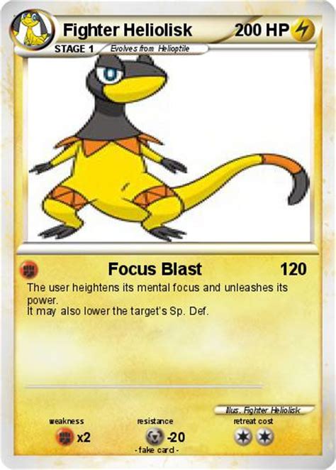 Pokémon Fighter Heliolisk - Focus Blast - My Pokemon Card