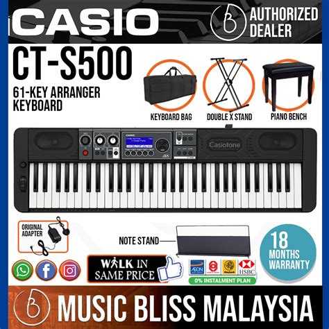 Casio Casiotone Ct S Key Arranger Keyboard With Piano Bench