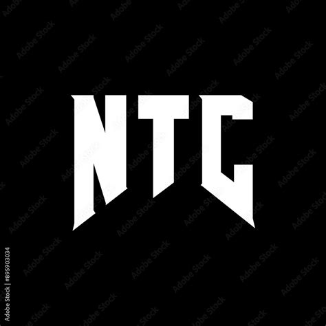 Ntc Letter Logo Design For Technology Company Ntc Logo Design Black