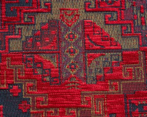 Dark Red Upholstery Fabric Turkish Fabric By The Yards Turkish Fabric