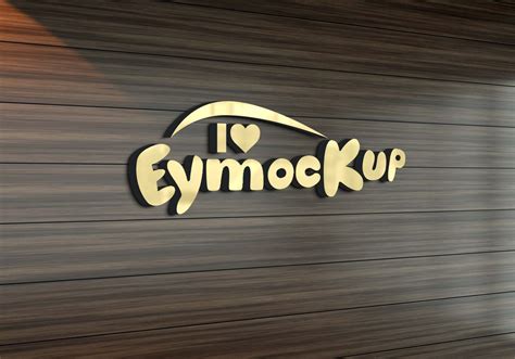 Wood Wall 3d Logo Mockup