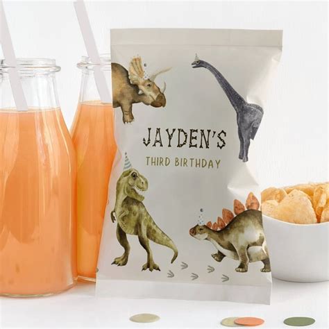 Dino Chip Bag Etsy