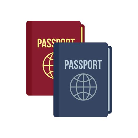 International Passport Icon Flat Isolated Vector 14936476 Vector Art At Vecteezy