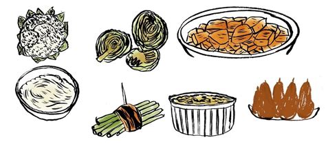 Thanksgiving Food Drawing at PaintingValley.com | Explore collection of ...