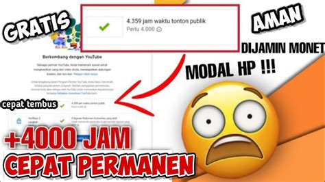 Cara Menambah Viewer Jam Tayang Youtube Gratis Cepat Jam Cuma