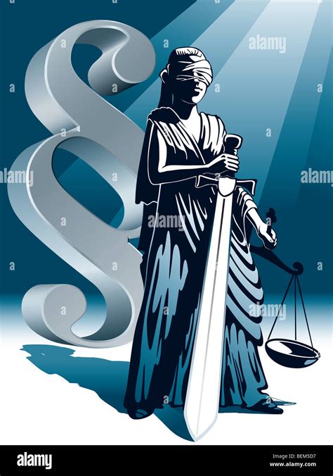 Blind Lady Justice Holding Scale And Sword Stock Photo Alamy