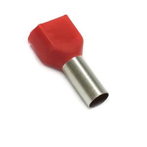 Terminal Tubular Ilhós Duplo 1 00 Mm² Vermelho 100 Peças Leroy Merlin