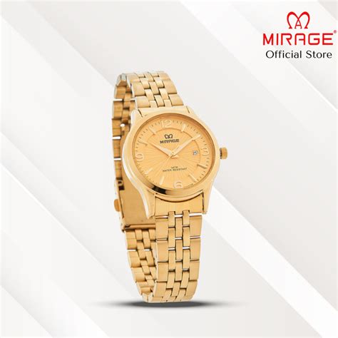 Jual Mirage Jam Tangan Wanita Analog 8808 L Gold Original Stainless