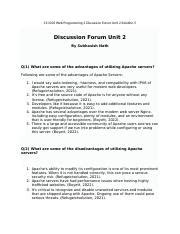 Cs Web Programming Discussion Forum Unit Solution Docx Cs