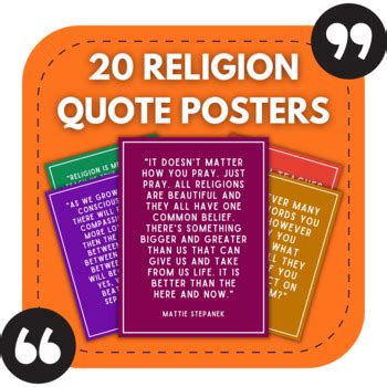 20 Religion Quote Posters - For Religious Studies Bulletin Boards