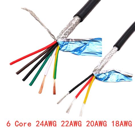 20AWG 18AWG 2 3 4 5 6 7 8 Core Shielded Cable 5meters Pure Copper RVVP