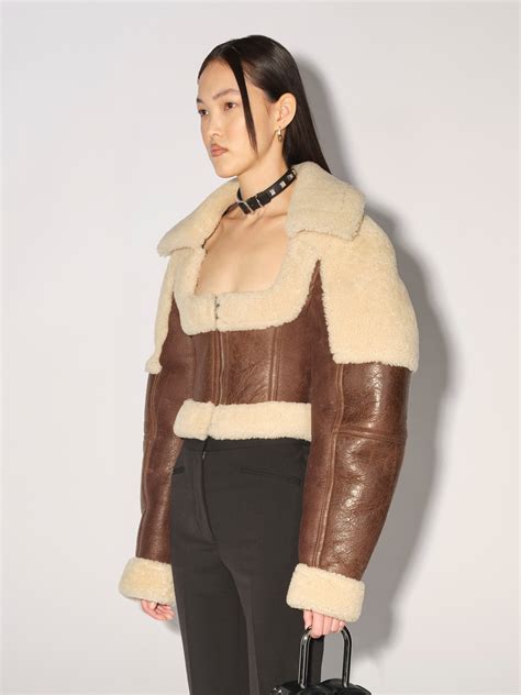 Cropped Shearling Jacket Ambush Official