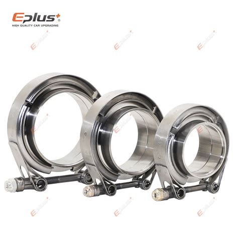 Eplus Car 304 Stainless Steel V Band Clamp Turbo Exhaust Pipe Vband