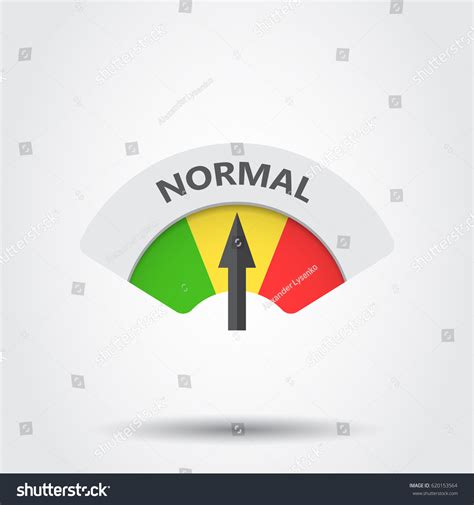 Normal Level Risk Gauge Vector Icon Stock Vector Royalty Free