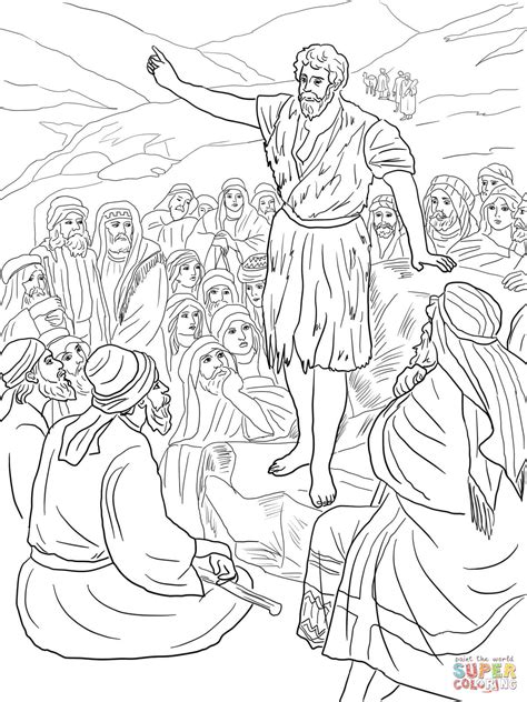 John The Baptist Preaching Coloring Page Coloring Pages