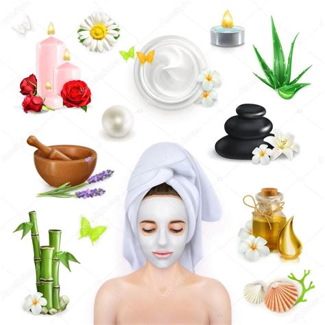 Spa Beauty And Care Icons — Stock Vector © Natis76 83816476