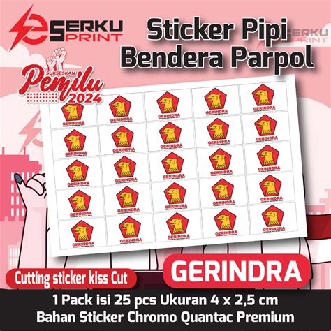 Jual Stiker Pipi Logo Parpol Sticker Pipi Caleg Stiker Bendera