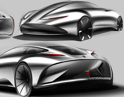 the concept car is shown in three different views