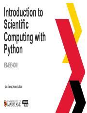 Introduction To Scientific Computing With Python NumPy Course Hero