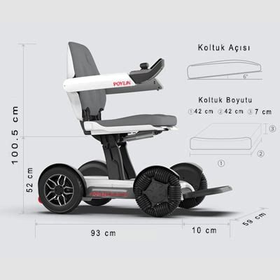 Poyl N P Robotics Ultra Hafif Katlanabilir Ak L Tekerlekli