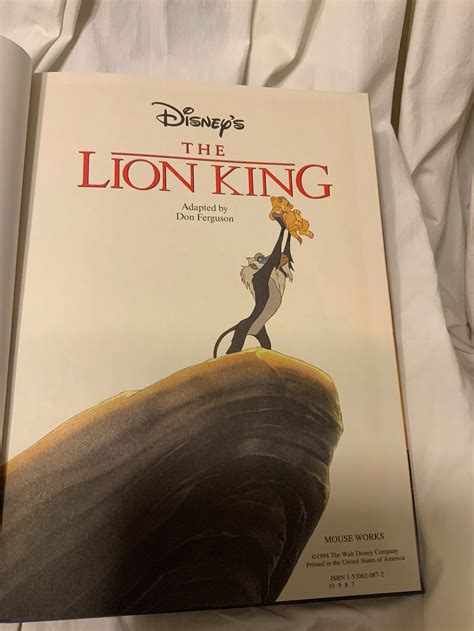 Disneys Lion King Story Book Disney Classic Series Picture Book Mouse