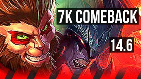 WUKONG Vs AATROX TOP Comeback KR Master 14 6 YouTube