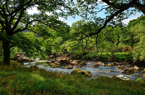 Fonds d ecran Angleterre Rivières Pierres West Dart River Dartmoor