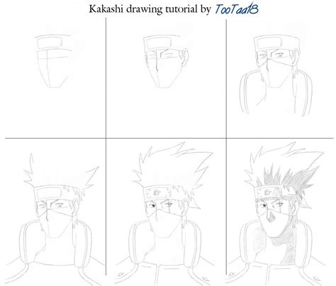 How To Draw Kakashi Step By Step How To Draw Kakashi Hatake From Naruto