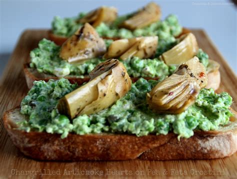 Chargrilled Artichoke Hearts On Pea And Feta Crostini 2 Flickr