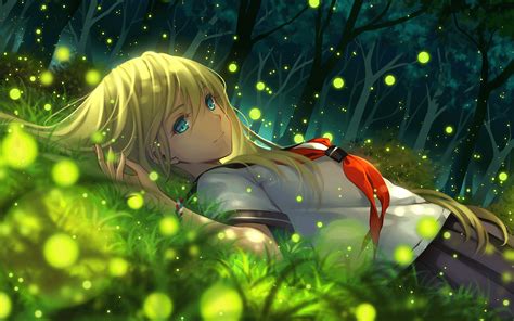 Fireflies [1920x1200] : r/Animewallpaper