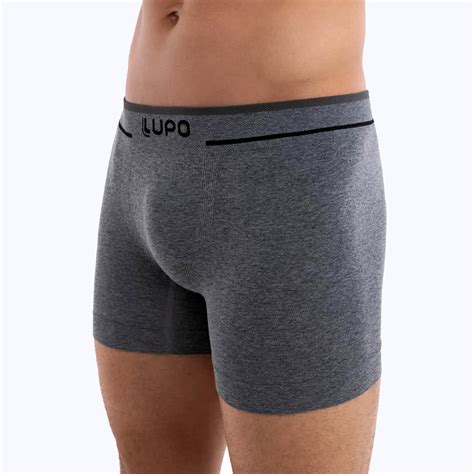 Cueca Boxer Lupo Sem Costura Cinza Mescla Compre Agora Cabana Magazine