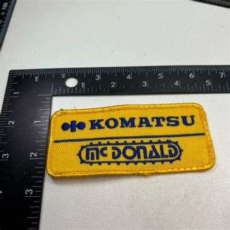 Vintage MCDONALD KOMATSU EQUIPMENT Patch Company Advertising 40TZ EBay