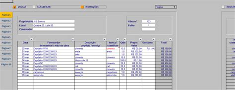 Planilhas Do Excel Para Controle De Obra Mat Rias Bevilacqua