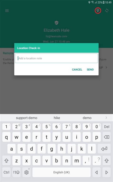 How To Enable Users To Check In Location From Their Android Devices Hexnode Help Center